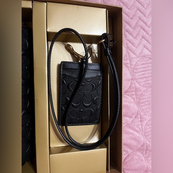 Coach Anna Foldover Clutch Crossbody And Card Case Set Signature CR982 - Picture 8 of 12